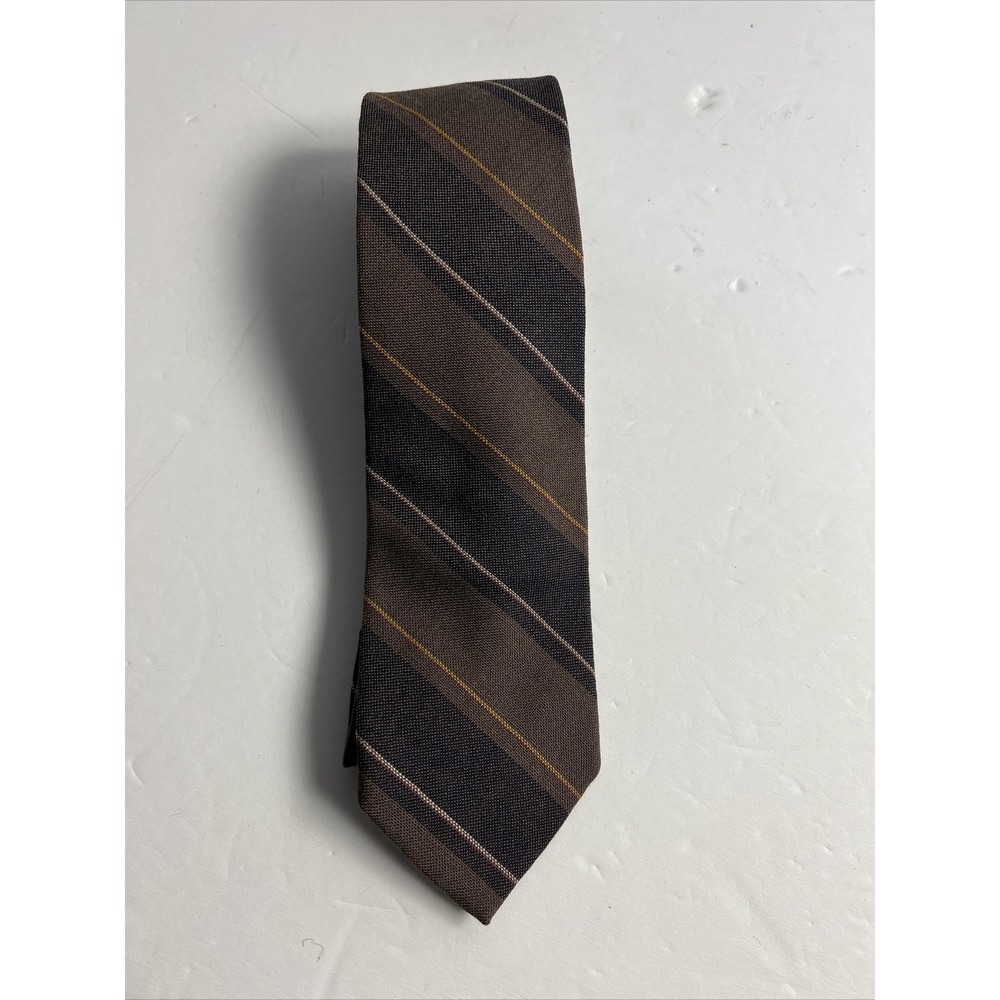 VTG Bert Pulitzer Necktie Mens Tie‎ Tartan 100% Wool Multicolor Striped 3"X 58"